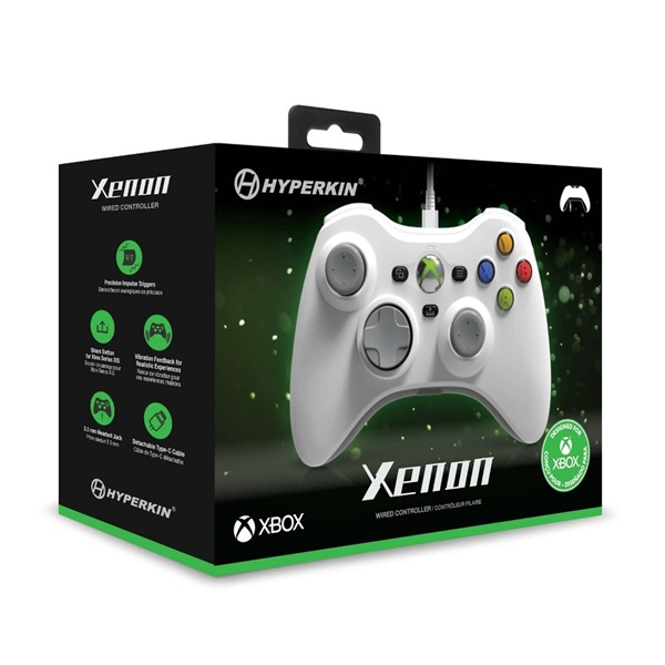 Hyperkin M01368-WH Xenon Xbox Series|One/Windows 11|10 fehér Xbox liszenszelt vezetékes kontroller