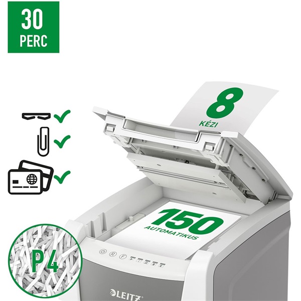 Leitz IQ AutoFeed Office 150 P4 Pro automata iratmegsemmisítő