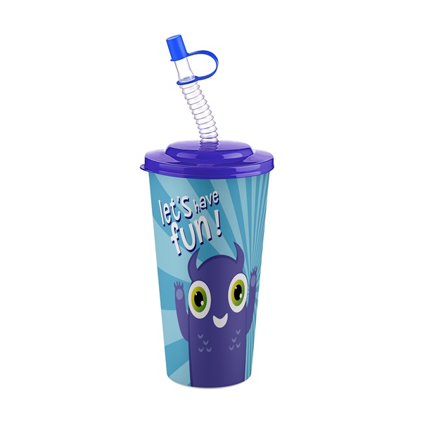 IRIS CUTE pohár szívószállal 650ml AP-9128