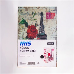 IRIS IBSC24 kóddal nyitható könyv széf 240x155x55mm