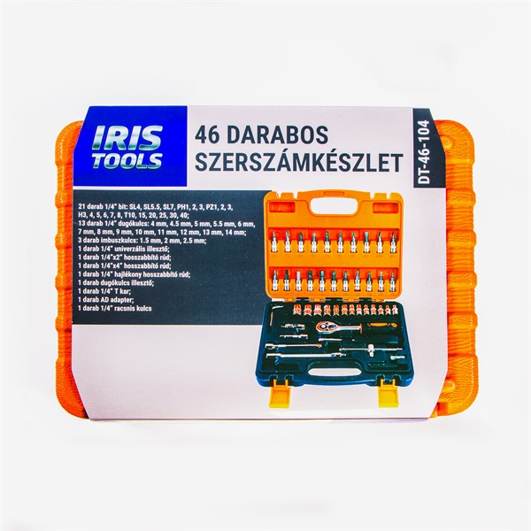 IRIS TOOLS DT-46-104 46 darabos szerszámkészlet