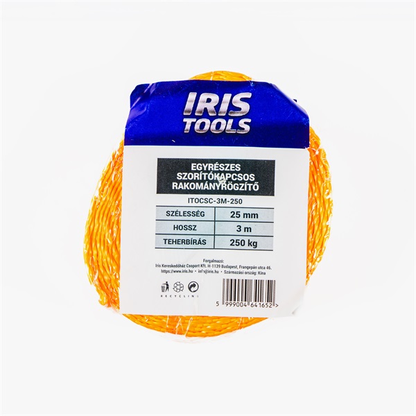 IRIS TOOLS ITOCSC-3M-250 egyrészes szorítókapcsos rakományrögzítő 250 kg, 3 m, 25 mm