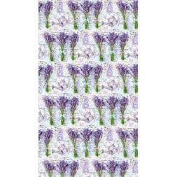 IRIS tekercses csomagoló papír, levendula, különböző mintákkal, 200x70cm, 60g/m2