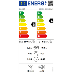 Indesit BDE 961483X WS EU N mosó-szárítógép