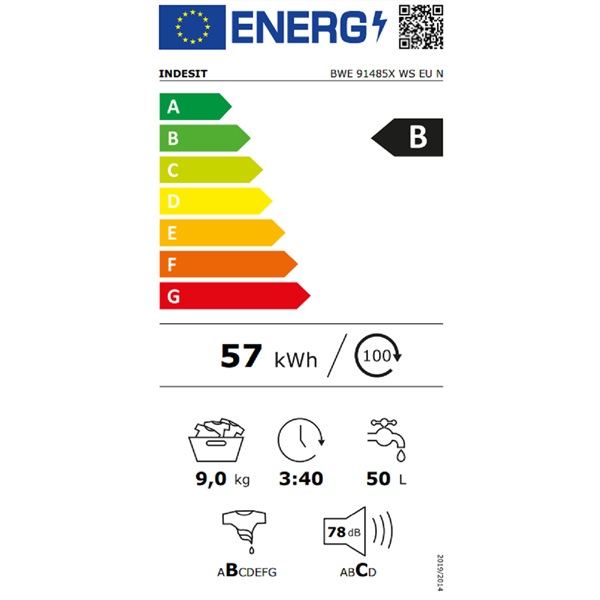 Indesit BWE 91485X WS EU N elöltöltős mosógép