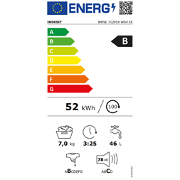 Indesit BWSE 71295X WSV EE keskeny elöltöltős mosógép