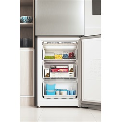 Indesit INFC8 TI21X inox alulfagyasztós hűtőszekrény