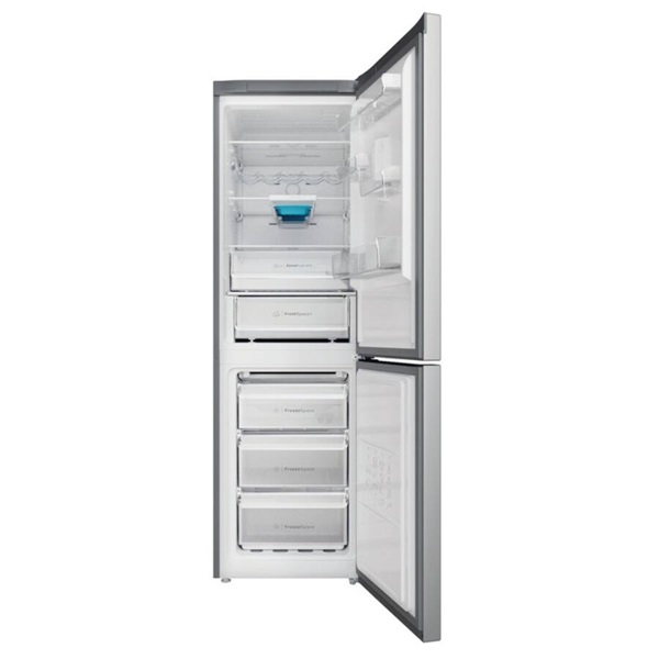 Indesit INFC8 TT33X inox alulfagyasztós hűtőszekrény