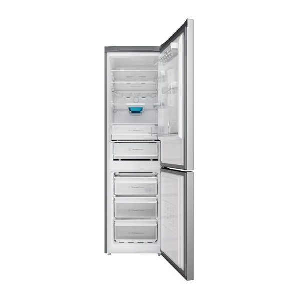 Indesit INFC9 TT33X inox alulfagyasztós hűtőszekrény