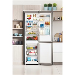 Indesit INFC9 TT33X inox alulfagyasztós hűtőszekrény