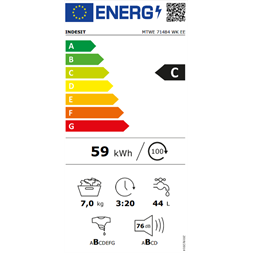 Indesit MTWE 71484 WK EE elöltöltős mosógép