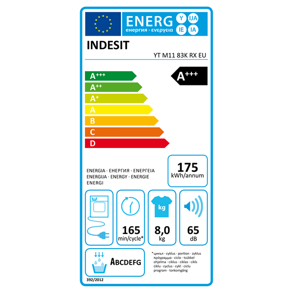 Indesit YT M11 83K RX EU 8 kg hőszivattyús szárítógép