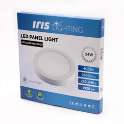 Iris Lighting PLSUR-24W 24W/1920lm/4000K mennyezeti kör alakú LED panel