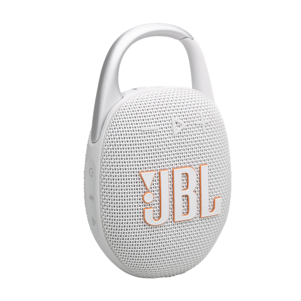 JBL Clip 5 WHT fehér hordozható Bluetooth hangszóró