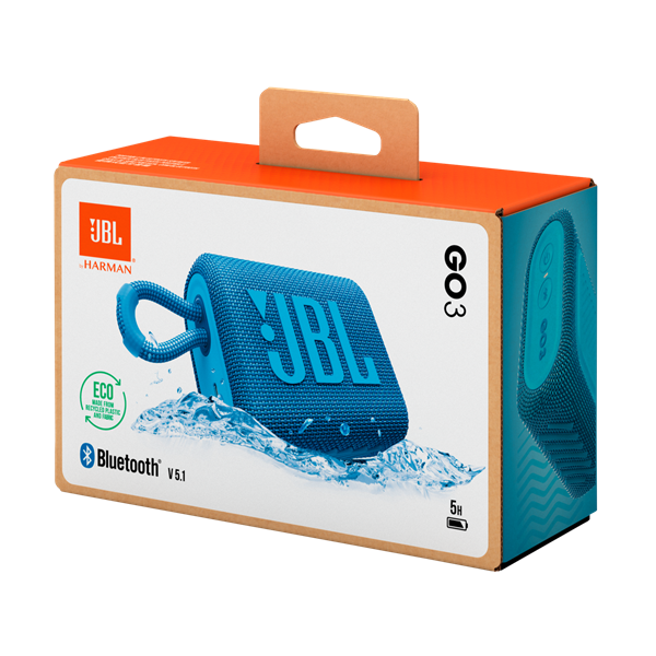 JBL GO3 ECO Bluetooth kék hangszóró