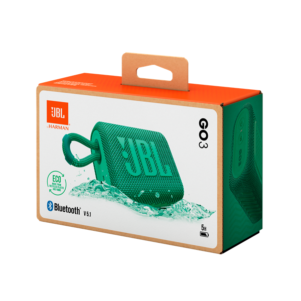 JBL GO3 ECO Bluetooth zöld hangszóró