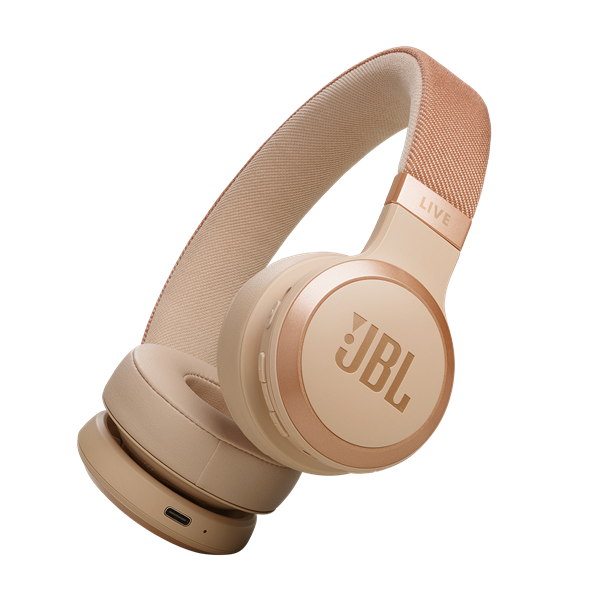 JBL Live 670 NC Bluetooth homok zajszűrős fejhallgató