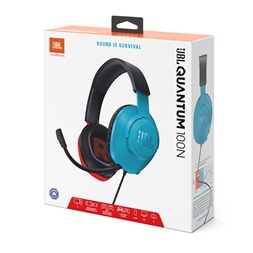 JBL Quantum 100 N vezetékes kék-piros gamer headset