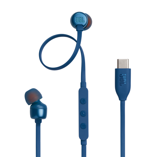 JBL T 310 C BLU vezetékes USB C mikrofonos kék fülhallgató