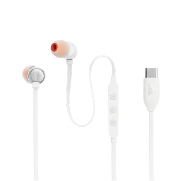 JBL T 310 C WHT vezetékes USB C mikrofonos fehér fülhallgató