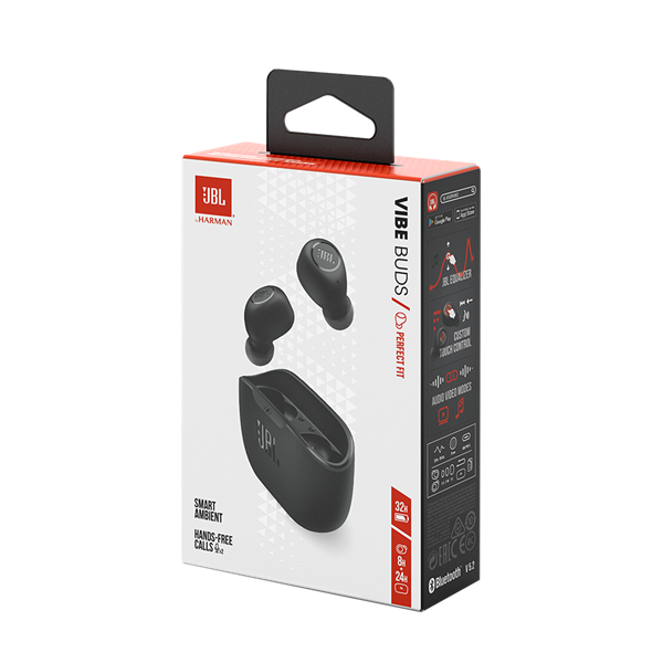 JBL Vibe Buds True Wireless Bluetooth fekete fülhallgató