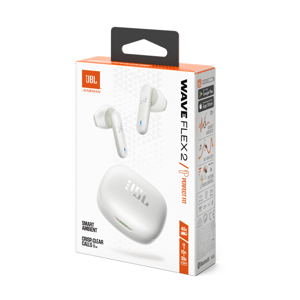 JBL Wave Flex 2 True Wireless Bluetooth fehér fülhallgató