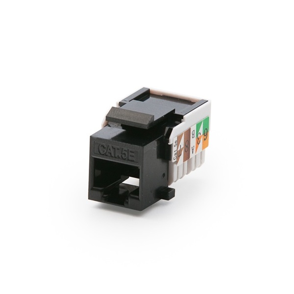 KE-Line CAT5E Giga Keystone Jack RJ45/u aljzat, fekete