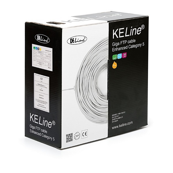 KE-Line Cat5E FTP (F/UTP) PVC árnyékolt fali kábel