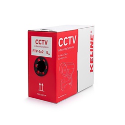 KE-Line Cat.5E (F/UTP) 305m 100MHz PVC Eca árnyékolt CCTV fali kábel