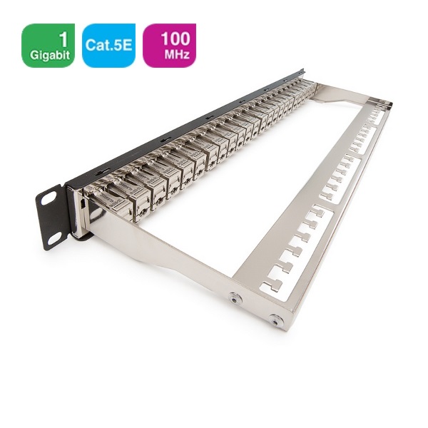 KE-Line Cat5E Moduláris árnyékolt Patch panel 24xRJ45/S