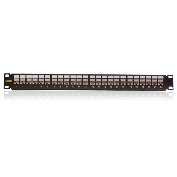 KE-Line Cat5E Moduláris árnyékolt Patch panel 24xRJ45/S