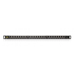 KE-Line Giga KOMPAKT 24port CAT.5e árnyékolt HD patch panel 0,5U RJ45/s