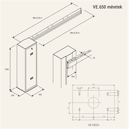 KIT-VE650 BENINCA 6,5 méteres karral sorompó szett