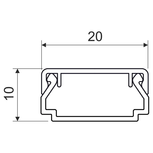 KOPOS LHD 20X10 HD 2m 20x10 mm minicsatorna