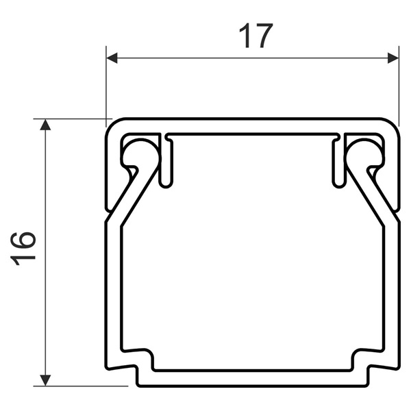 KOPOS LH 17X17 P2 2m 17x17 mm öntapadós minicsatorna