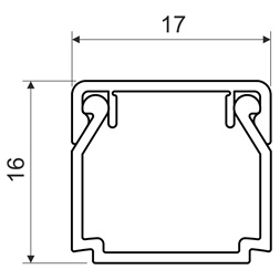 KOPOS LH 17X17 P2 2m 17x17 mm öntapadós minicsatorna