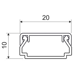 KOPOS LH 20X10 P2 2m 20x10 mm öntapadós minicsatorna