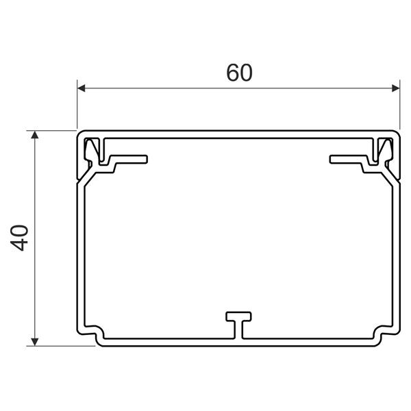 KOPOS LH 60X40 HD 2m 60x40 mm minicsatorna