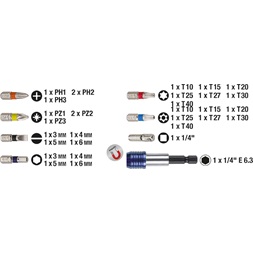 KWB 49118690 STANDARD S2 acél 32 db-os bit készlet