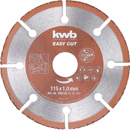 KWB 49790540 PROFI EASY CUT TCG 125x22,23x1,0mm volfram-karbid darabolótárcsa