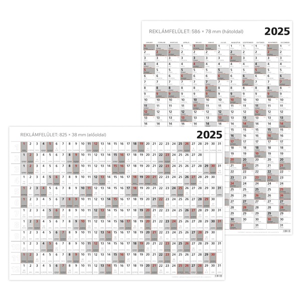 Kalendart 2025 T100 Terminus B1 plakátnaptár