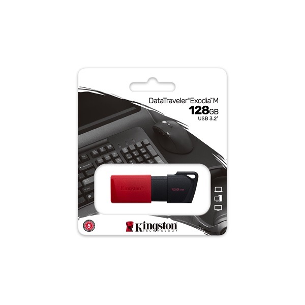 Kingston 128GB USB3.2 DataTraveler Exodia M (DTXM/128GB) Flash Drive