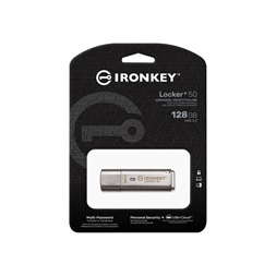 Kingston 128GB USB3.2 Gen1 A IronKey Locker+ 50 (IKLP50/128GB) Flash Drive