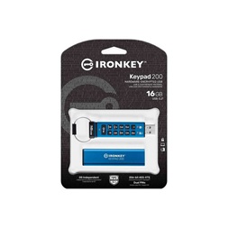 Kingston 16GB USB3.2 Gen1 A Ironkey Keypad 200 (IKKP200/16GB) Flash Drive