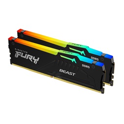 Kingston 64GB/5600MHz DDR-5 (Kit of 2) FURY Beast RGB (KF556C40BBAK2-64) memória