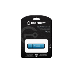 Kingston 64GB USB3.2 IronKey Vault Privacy 50 (IKVP50/64GB) Flash Drive