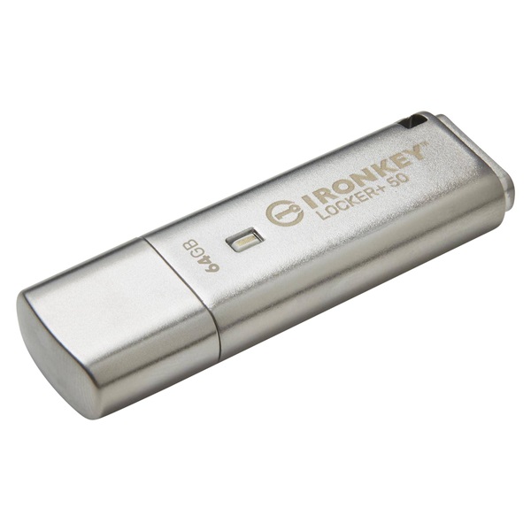 Kingston 64GB USB3.2 Gen1 A IronKey Locker+ 50 (IKLP50/64GB) Flash Drive