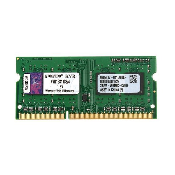 Kingston 4GB/1600MHz DDR-3 (KVR16S11S8/4) notebook memória