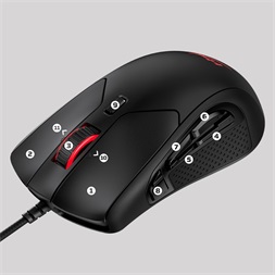 Kingston HyperX Pulsefire Raid fekete gamer egér