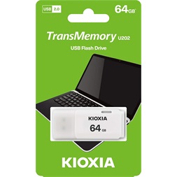 Kioxia 64GB USB2.0 Hayabusa U202 fehér (LU202W064GG4) Flash Drive